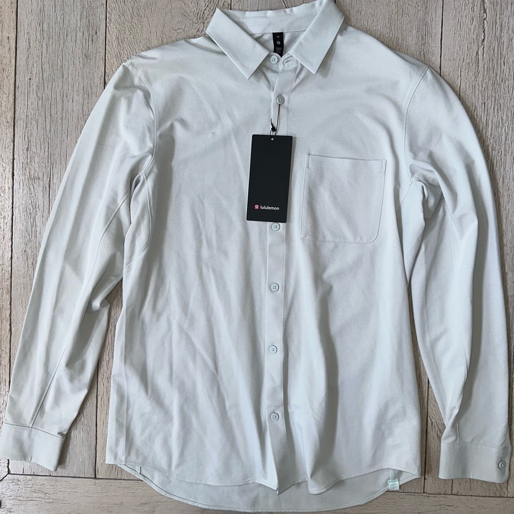 lululemon athletica Men's Long Sleeve Button-Down Shirt - White